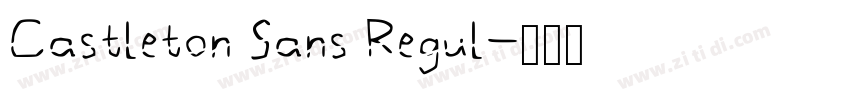Castleton Sans Regul字体转换